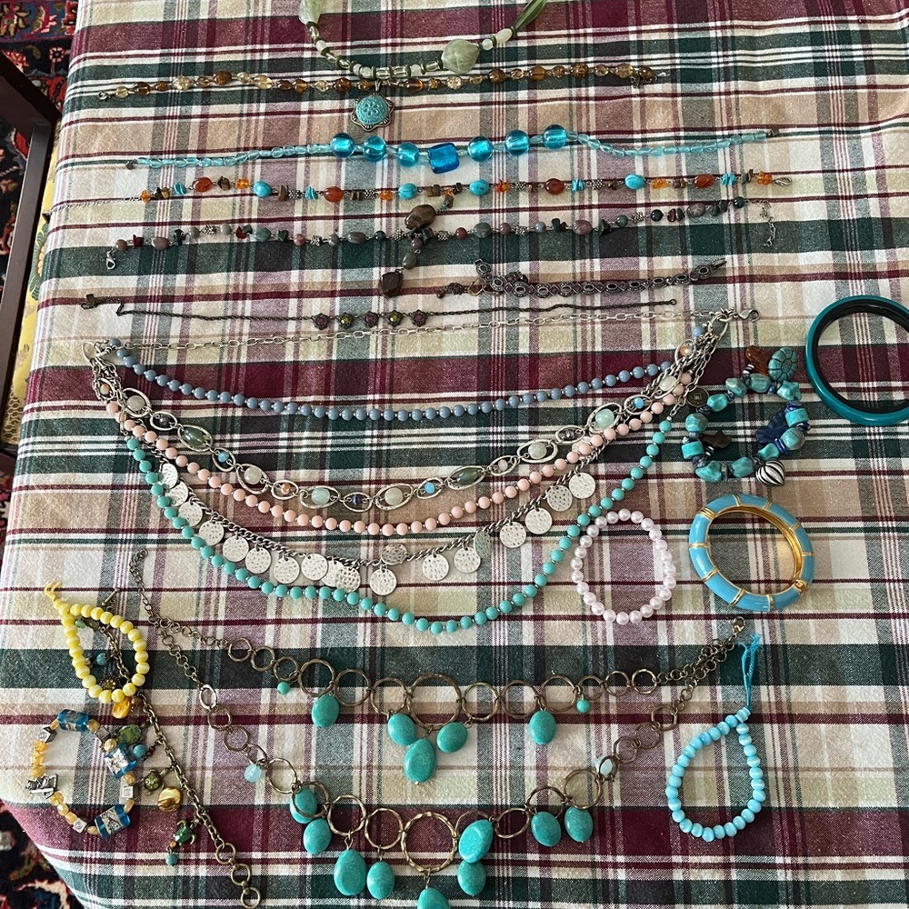 Lot of Bohemian Beaded Necklaces, Bracelets, Earings